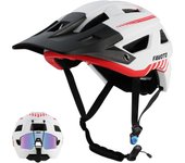 Bicicleta de Montaña con Visera - Tecnología Doble Inmould Casco MTB Ciclismo Ligero para Adultos CE Certificado Ajustable