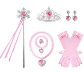 Accessories for Girls Crown Necklace Hair Hoop Wig Magic Wand Glove Lovely Parts for Girls Dress Chiledren Clothes Ornament