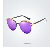 Nuevas gafas de sol, gafas de sol polarizadas de metal, gafas de sol retro de ojo de gato, gafas de sol polarizadas para mujer.