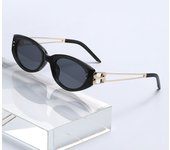 Gafas de sol ovalados retro para mujeres y hombres, lentes de sol redondos estrechos y de moda Y2K de diseñador vintage