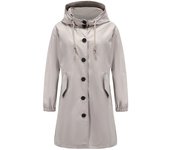 Autumn and winter new anti splash hooded windbreaker for women's casual long jacket loose oversized outdoor windbreaker