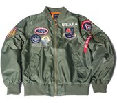 Vintage Men's Thin Clothes Pilot Flight Jacket Aviator Jacket Windbreaker