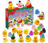 Advent Calendar 2024,24 Días de Sorpresas  -  con 24 Patos de Goma para Niños y Niñas