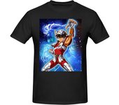 Saint Seiya Shirt Men's Personalised Crew Neck Short Sleeve T Shirt Cool Casual Tops Deep Heather