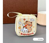 Waterproof Capybara Tinplate Zero Wallet Creative Portable Cartoon Tinplate Coin Purse Zipper Animal Capybara Earphone Bag
