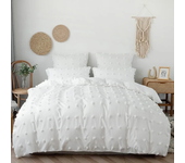 High Quality Crafts with Furball Double Bed Duvet Cover Set 220x240 Tufted King Size Bedding Set Queen Comforter and Pillow Case