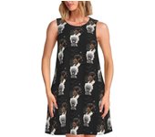 Customized A-Ayliva Summer Female Singer Casual Dress Sleeveless Top Beach Travel Set