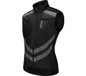 Men's High Visibility Cycling Wind Jacket Water Resistance Reflective Windbreaker
