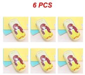 1~6PCS Kawaii Canvas Pencil Case for Boys Cartoon Bear Pencilcase Pen Case Bag Large Capacity Pencil Box Pouch Stationery