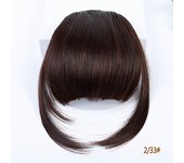 MANWEI Synthetic Black Brown Blonde Fake Fringe Clip In Bangs Hair Extensions With High Temperature Synthetic Fiber