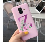 Samsung Galaxy A6 Plus 2018 Case Cute Letter Flower Soft Silicone Cover For Samsung A6 2018 A 6 A6Plus Back Protective Cases