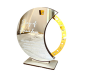 Ramadan Advent Calendar, Ramadan Advent Countdown Mubarak Acrylic Moon Ornament Ramadan Table Decoration Silver+Gold