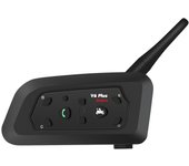 HoutonsenV6plus Intercomunicador Casco Moto, Motocicleta Bluetooth 5.0 Intercom Auricular 1500M 2 Personas Full Duplex Wireless Moto Interphone Connect hasta 3 Pilotos IP67.850 mAh para 12 horas de uso