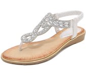 Sandalias Plataforma Mujer Strass Verano 2025 - Diseño Bohemio con Tacon Ancho Cómodo - Zapatos Elegantes Playa y Fiesta