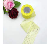 Hot Stamping Star ribbon Bow Mesh Roll DIY Hair Accessories Material Rope Net Decoration Tulle Craft Ribbons Gift Bow Packaging