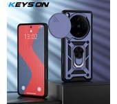 KEYSION Shockproof Armor Case for OPPO Find X8 Pro 5G Slide Camera Protection Ring Stand Phone Back Cover for OPPO Find X8 Pro