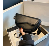Señoras retro de color sólido solapa pequeña bolsa de silla de montar, bolsa bajo el brazo, la moda de cuero de PU, correa de hombro ancho crossbody bolsa, versátil pequeña bolsa cuadrada