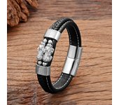 YANMIN Feng Shui Leather Men's Bracelet Gold Plated Pixiu Luxury Men Designer Jewelry Accessories Novelties 2023 Trend to Sell