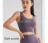 Moving Peach Women Sport Tank Top With Pads Fitness Shockproof Top BVG