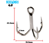 Treble Hooks 2#-12# Fishhooks Sharp Angle Barbed High Strength Nickel Antirust Saltwater Pesca Lure Fishing Tackle Fish Hook