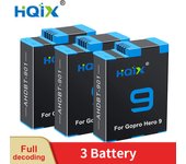 HQIX for GoPro Hero 9 10 11 12 Black Action Camera AHDBT-901 Charger Battery