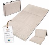 Colchon Cuna Bebe Plegable 120 x 60 cm - colchoneta Cama Infantil de Viaje colchón Transpirable y colchones de Espuma con Funda Lavable 120x60cm Safari