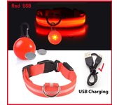 With Flashing Pendant Glowing Dog Collar Adjustable Detachable Luminous Safety Collar USB Loss Prevention LED Collar Cat