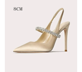 Diamond o Head Sandals Size 34 45, New Fine Heel, Pointed  High Heels, Women's Wedding Shoes