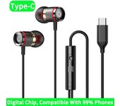 9D HIFI Heavy Bass Earphone 3.5MM AUX/Type-C Digital Chip 7.1 Surround Stereo Wired Headset With Mic Earbud For Samsung Android