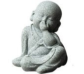 Gravel Monk Sculpture Ornaments Creative Craft Tabletop Statue for Living Room Bedroom Decor