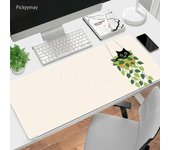 Cat floor gaming keyboard desktop pad, XXL 90x40cm computer office mouse pad