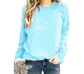 Queen Autumn and Winter Women's Top Printed Casual Loose Sweatshirt HB064