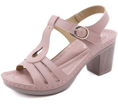 zapatos mujer verano 2025 comodos sandalia Sandalias con hebilla de Color liso para Mujer, zapatos de tacón alto cómodos de Fiesta al aire libre, antideslizantes de talla grande, Sandalias con Plataforma para Mujer