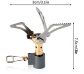 Mini camping portable burner, outdoor gas stove, picnic and hiking kitchen supplies