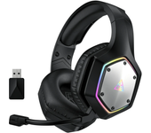 E1000WT RGB Wireless Gaming Headset 7.1 Surround Sound Gamer Headphones with ENC Mic Wireless Gamer Headset for PC/XBOX/PS5