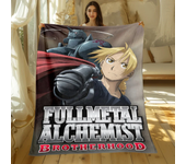Fullmetal Alchemist Print Four Seasons Blanket Sofa Bed Cover Soft and Fluffy Blanket Soft Warm Flannel Throw Blanket Gift Art