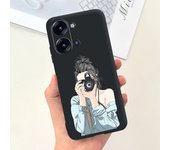 Women Fashion Back Capa For ITEL P40 ItelP40 P40+ P40 Plus Phone Case Soft Liquid Silicone Bumper Para Flower Butterfly Fundas