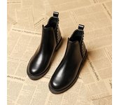 Botas Cortas Botas Ajustadas De Lana Para Mujer Botas Planas Chelsea