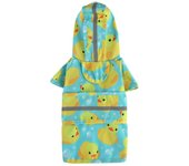 Reflective Stripe Cartoon Dog Raincoat Jumpsuit Jacket Pet Rain-proof Clothes Cartoon Pattern Hooded Pet Waterproof Coat
