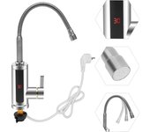 3000W Electric Hot Water Faucet Instant Heating 360ﾰ Rotating Stainless Steel Kitchen Faucet Hot and Cold Water Supply