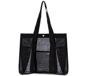 Large-Capacity Mesh Beach Handbag Snaps Drawstring Travel Wash Tote Bag Lightweight with Handle Beach Toy Baskets Fitness