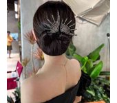 Women Rhinestone Bow Hair Bands Korean Girls Headband For Hair Bun Ponytail Holder Hair Accessories Headdress