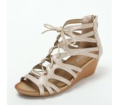 Sandalia Roman Shoes Women's Summer 2025 New Mid Fish Mouth Ethnic Style Slope Heel Sandals