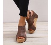 Sandalias de tacón de cuña para mujer, zapatos de plataforma, moda de verano