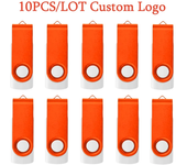 10Pcs/lot Metal USB Flash Drive 4GB 8GB Pen Drive 16GB 32GB cle USB Stick 2.0 UDP Memory Flash Drive 64GB 128GB Free custom logo