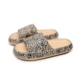 Leopard EVA Cloud Slippers 4cm Thick-soled Soft Flip-flops Holiday Beach Party Slides