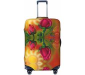 Rose Gold Glitter Splatter Luggage Cover Washable Elasticated Luggage Covers for Suitcase tsa Approved Stylish Dust and Scratch Resistant Luggage Case Protector for Kids and Adults-Rose Psychedelic
