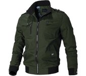 Chaqueta Bomber Men's Style Casual Nueva Primavera Otoño Visteza Exterior Algodón Cremallera