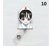1PC Cartoon ID Name Card Badge Reel Retractable Clips Card Holder Clip Badge Holder Clip Office Supplies Name Card Holder