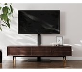 Soporte TV Pie para Pantallas de 32 a 60 Pulgadas,con Función Giratoria,Ajuste de Altura,MAX VESA 600 * 400mm,Soporte de TV Suelo con Gestión de Cables,Base de Cristal